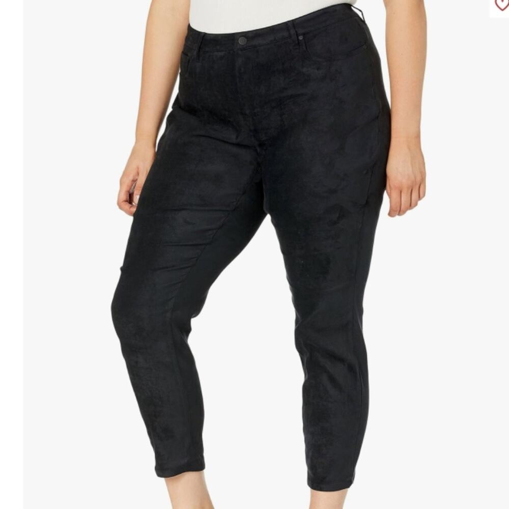 NWT NYDJ AMI Skinny Leg Navy Suede Pants - 14P